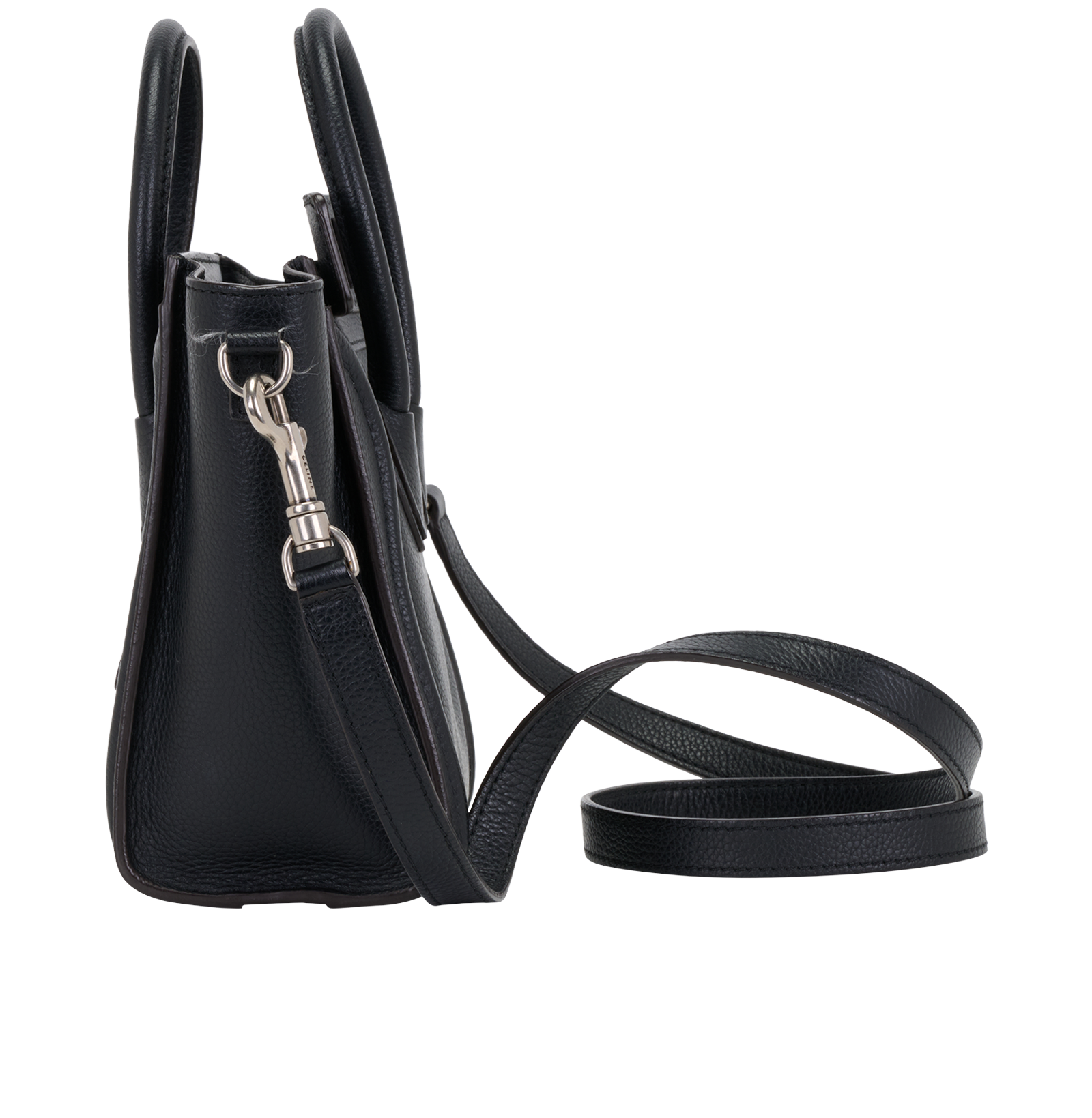 Nano Luggage Tote, &pound;1,400, Handbags, Black, Leather, Bottom view